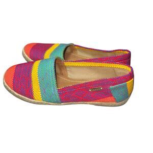 KAANAS colorful cotton Espadrille flats women's size columbia 36 US women size 8